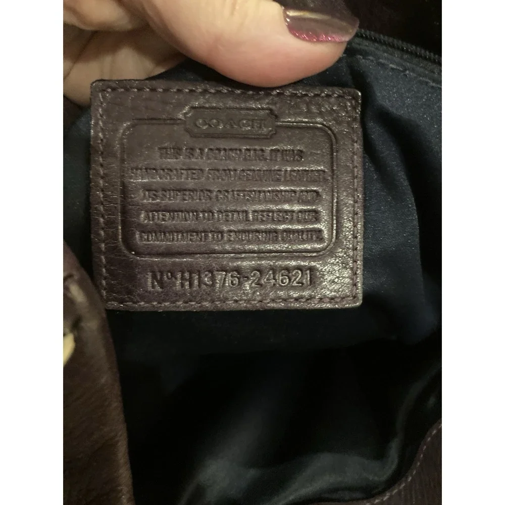 Coach Phoebe Purple Pebbled Leather Triple Compartment‎ Shoulder Bag 24621